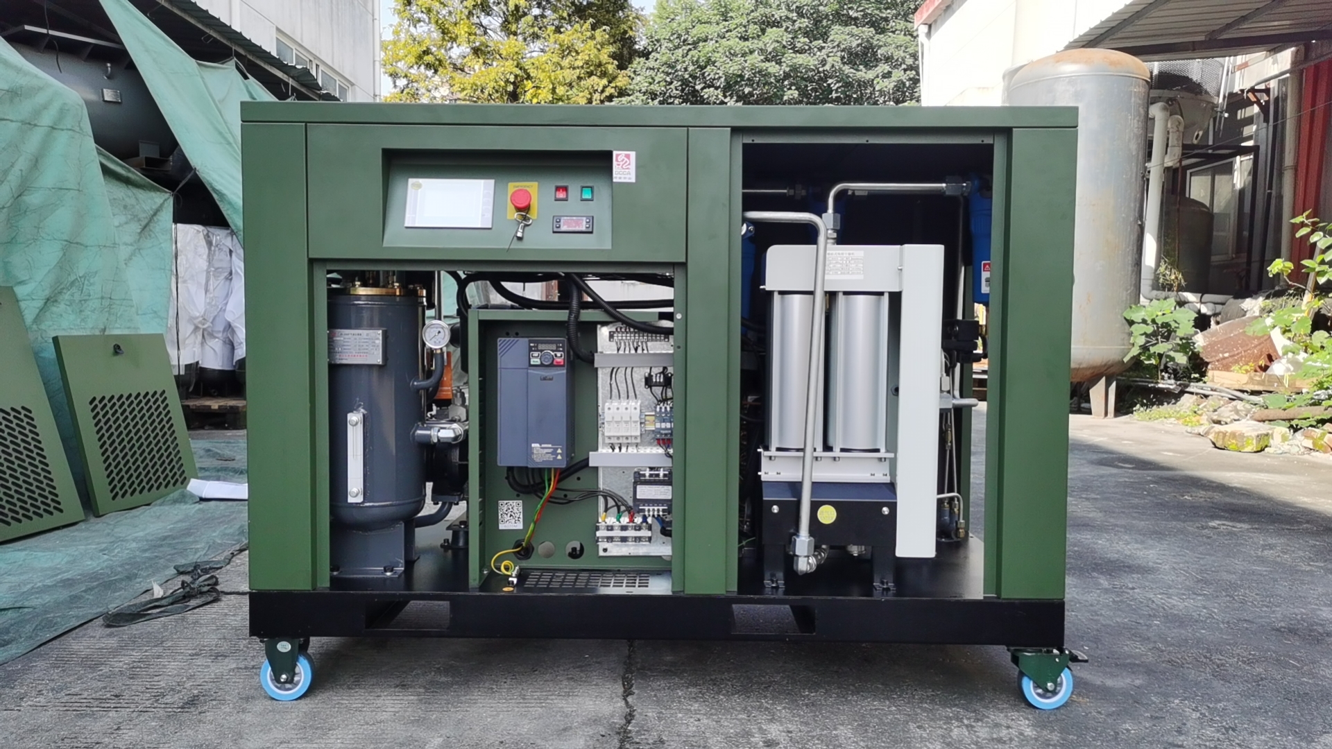 ODM Energy saving permanent Magnet Motor VSD screw air compressor  11Kw 15HP with Dryers built in  Factories, Exporter