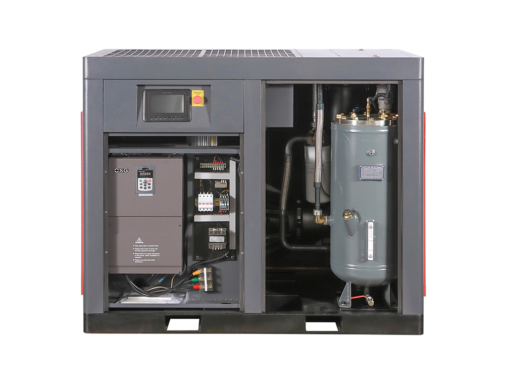 ODM Double screw air compressor with inverter and VSDPM motor for energy saving Manufacturers, Suppliers