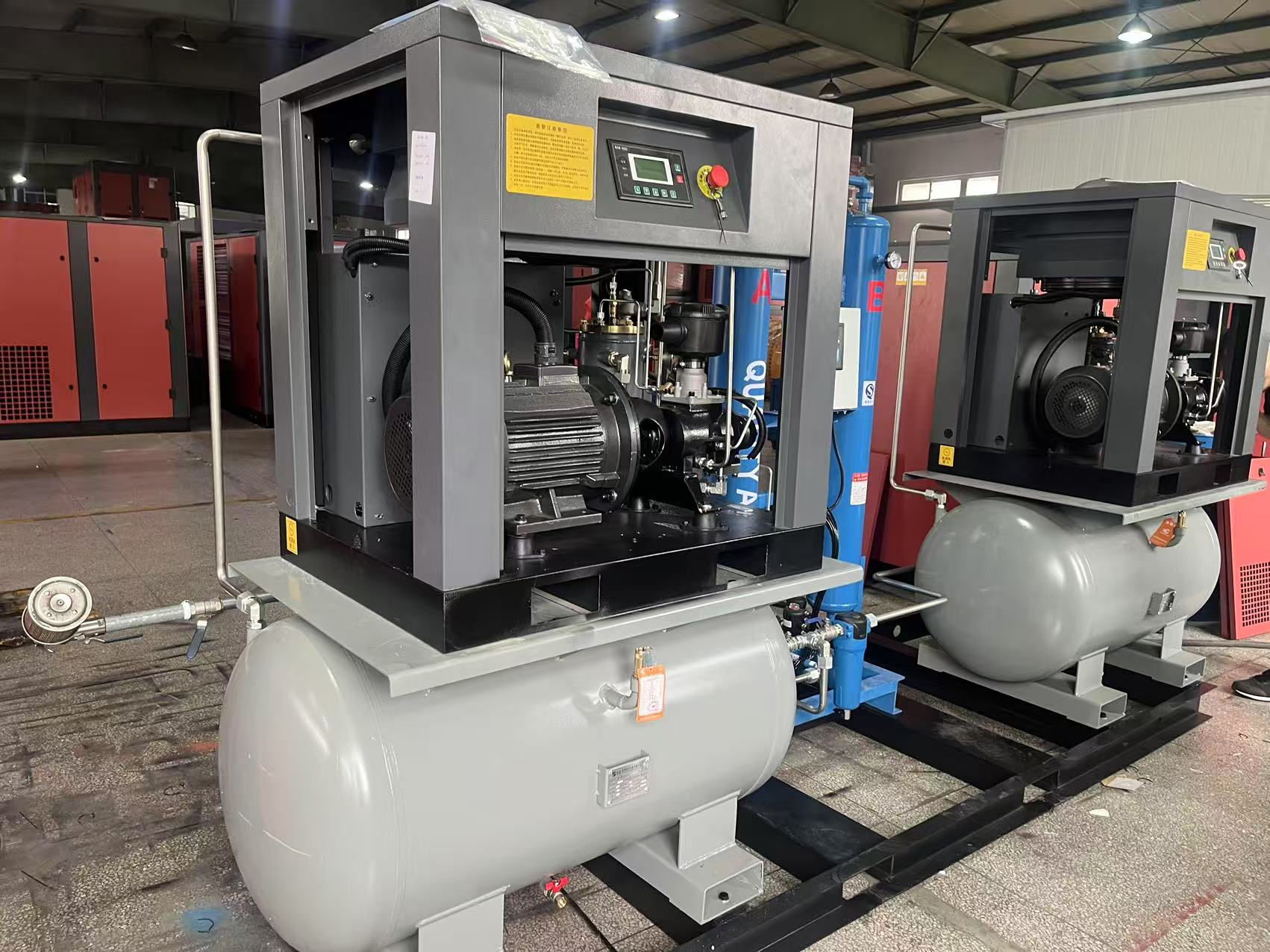 ODM Two In One 7.5kw  10HP AC Power Screw Compressor Fixed Speed Screw Air Compressor with Air Tank Manufacturers, Factories