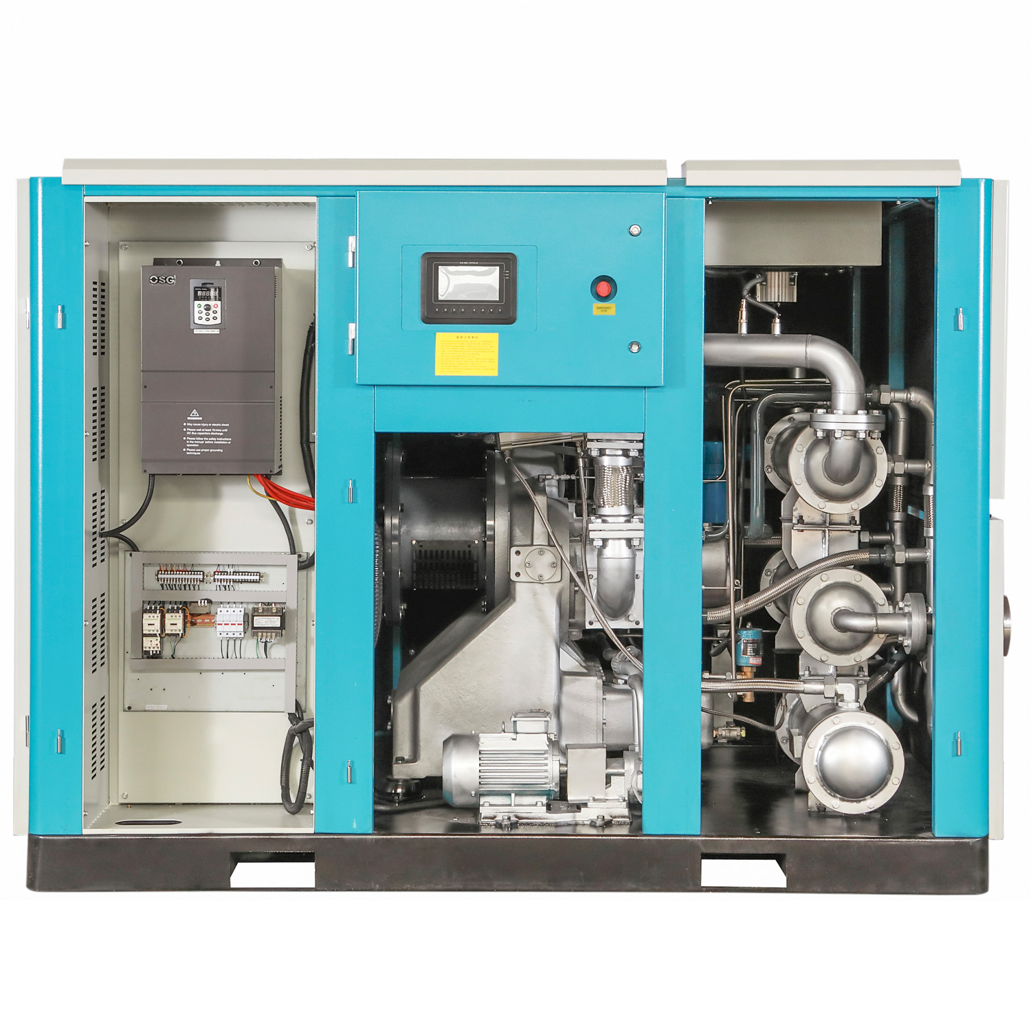 China Honest Compressor -EOF series Oil-Free Dry Type Screw Compressor | 100% Oil-Free PM VFD  Manufacturer, Exporter