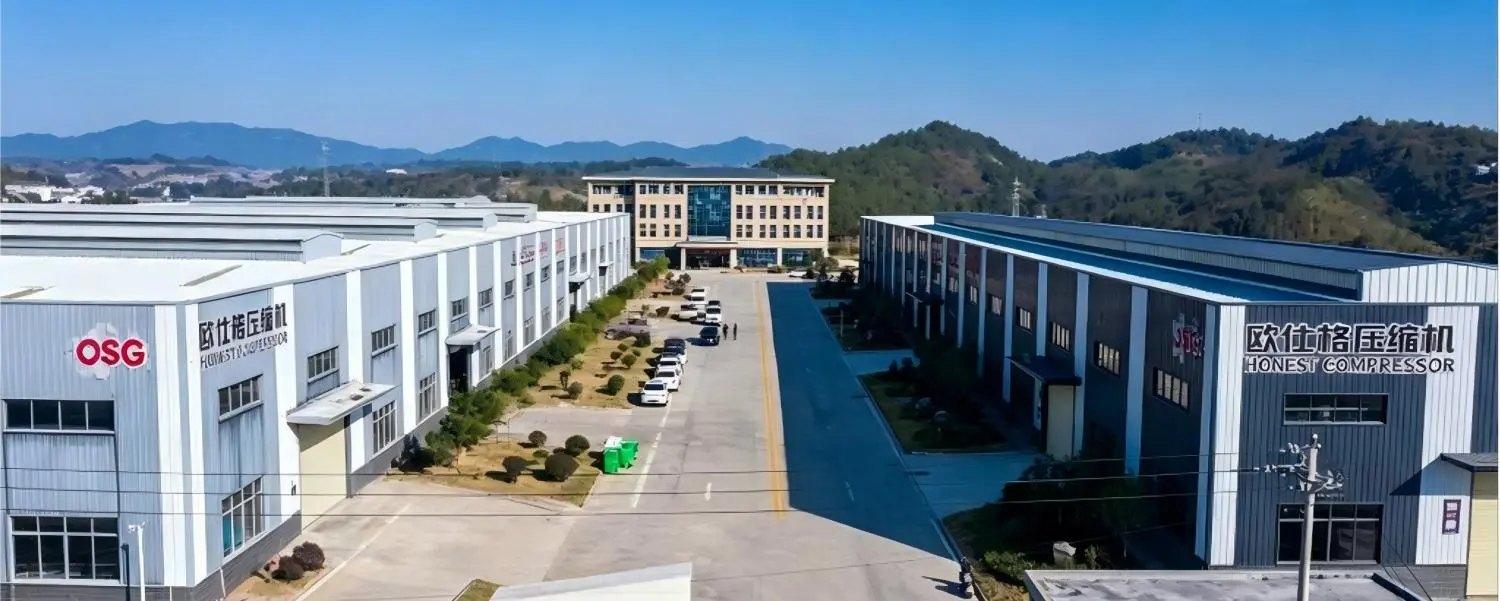 Honest Compressor assembly workshop with screw air compressors in production