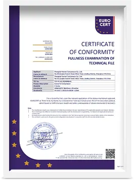 Honest Compressor certification document 1