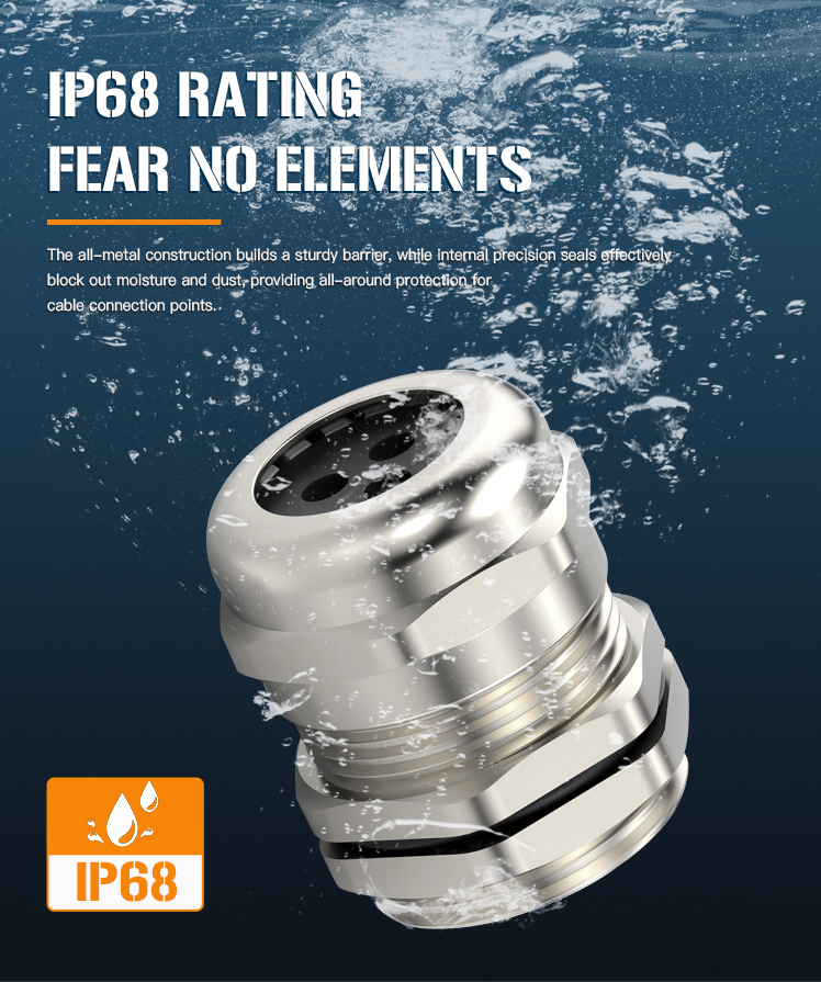 Metal Multi-Hole Cable Gland with IP68 and UL certificate