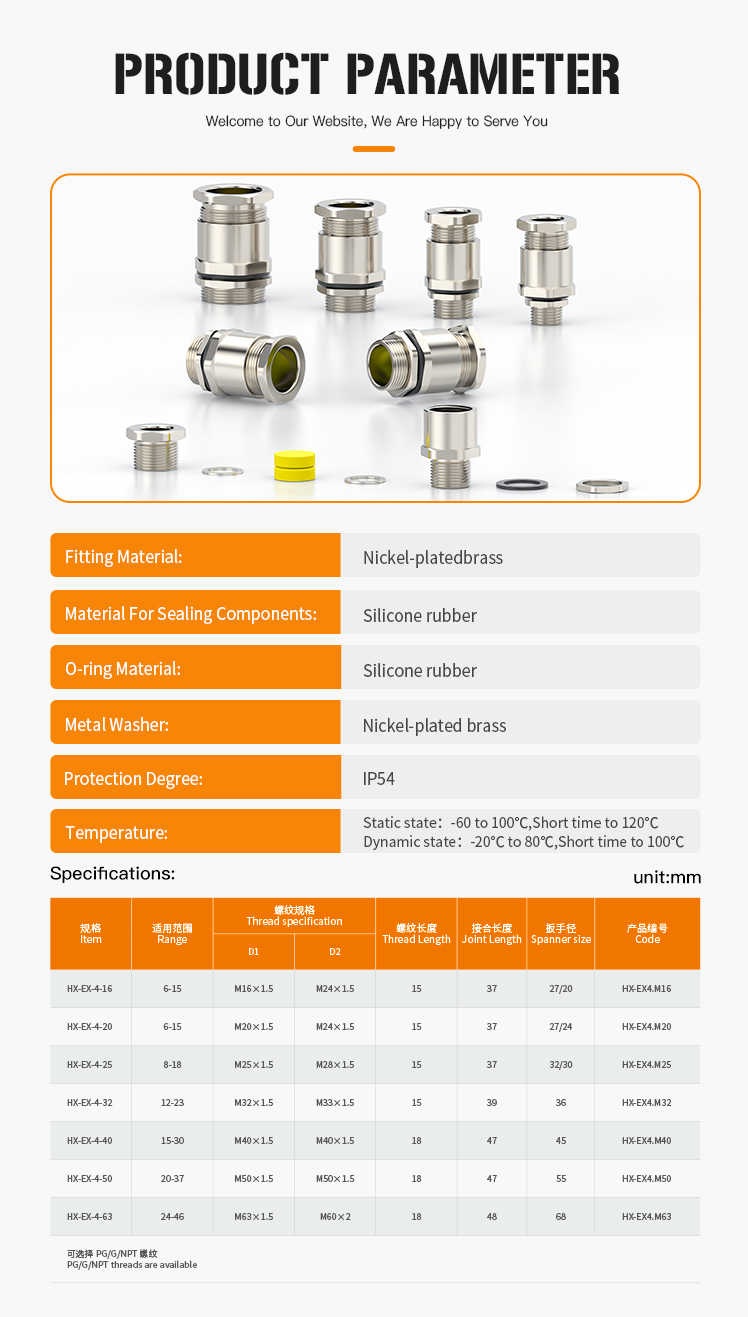 EX4 Cable Gland Thread and Sealing Interface