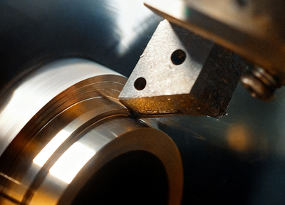 Close-up details of finished cable glands