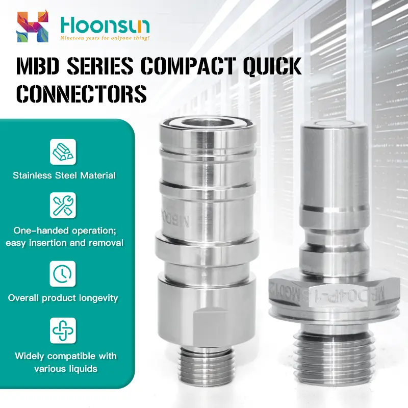 China Compact Quick Connectors for Liquid Cooling Systems - China Suppliers & Factory MBD04S-1SMG012N, MBD04P-1SMG012N Manufacturer, Factory