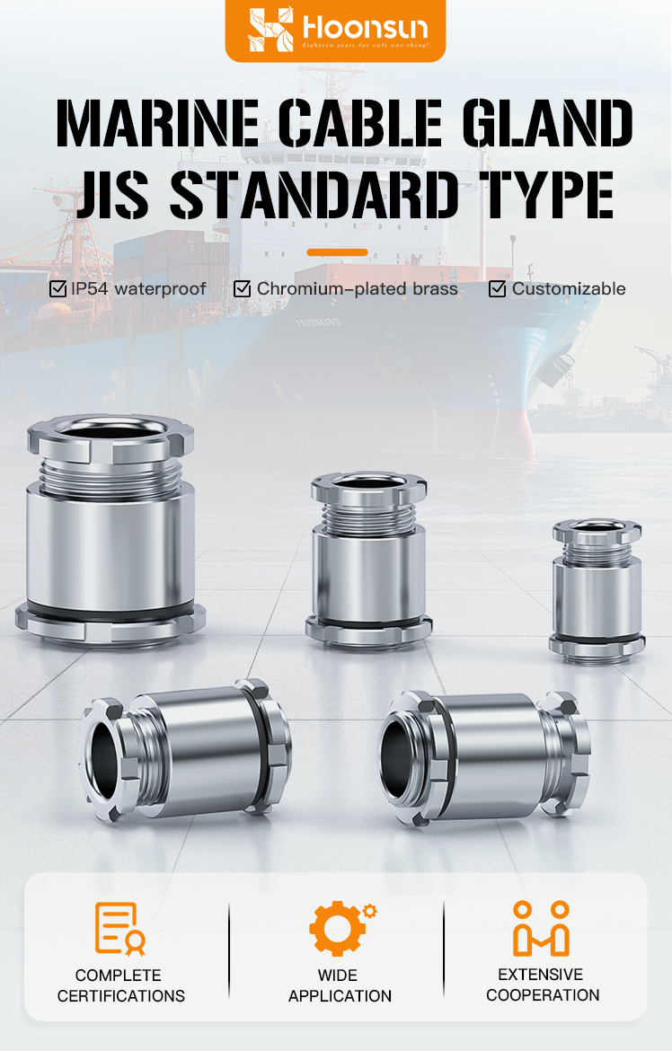 IP68 and UL Certified Marine Cable Gland JIS Standard Type