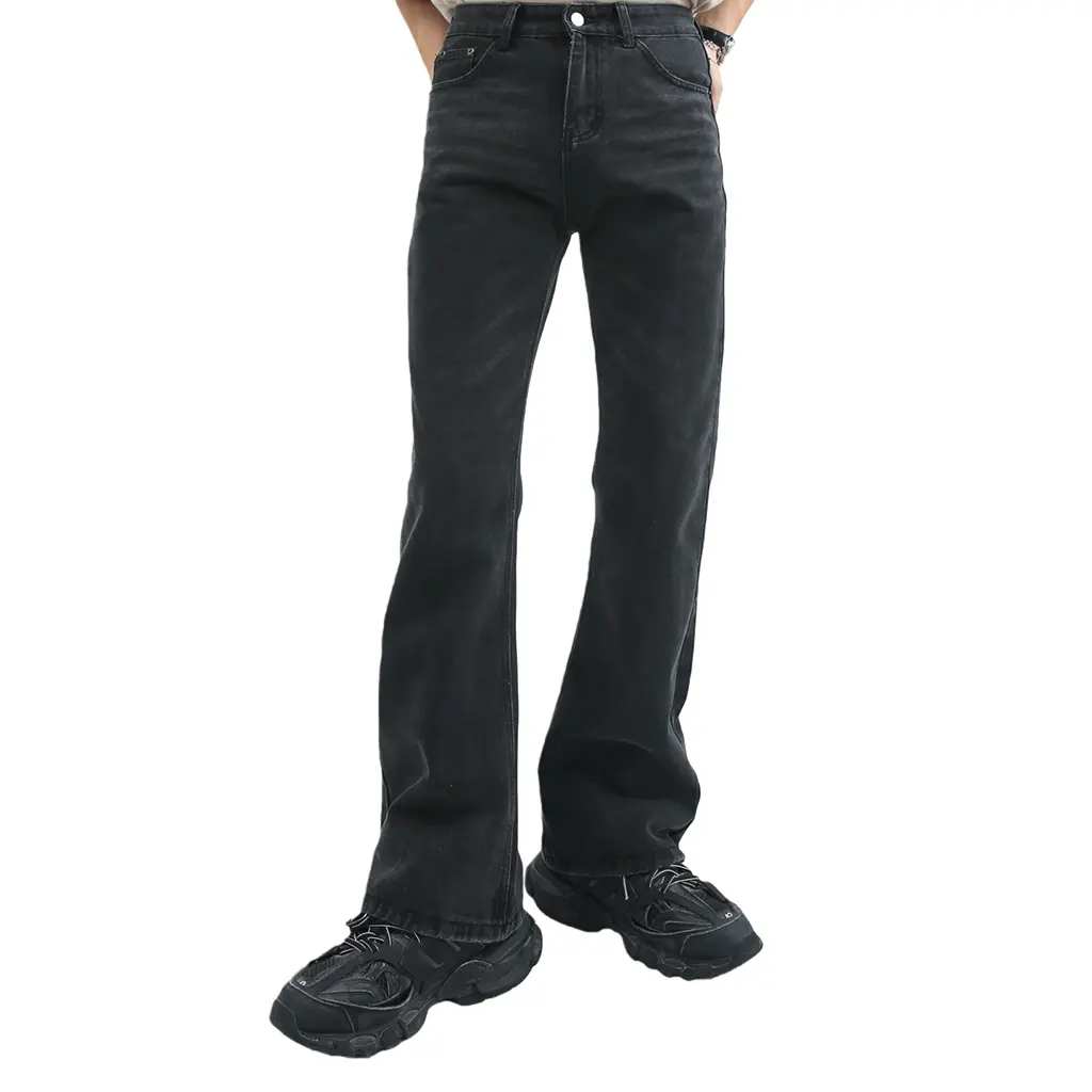 High-Quality Leg-Lengthening Multi-Color Casual Autumn Summer Denim Korean Versatile Slimming Wide-Leg Flared Breathable Washed Straight Manufacturer, Factory