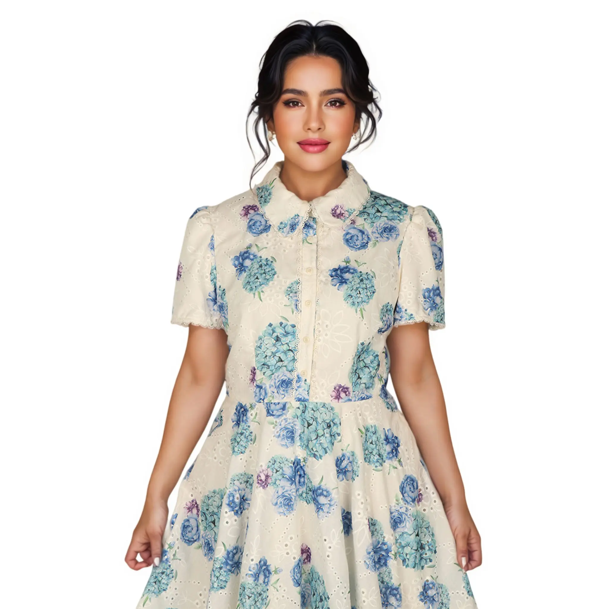OEM Eco-Friendly 100% Polyester Woven Fabric: Vibrant Rose Print for Custom Women's Dresses Manufacturers, Manufacturer
