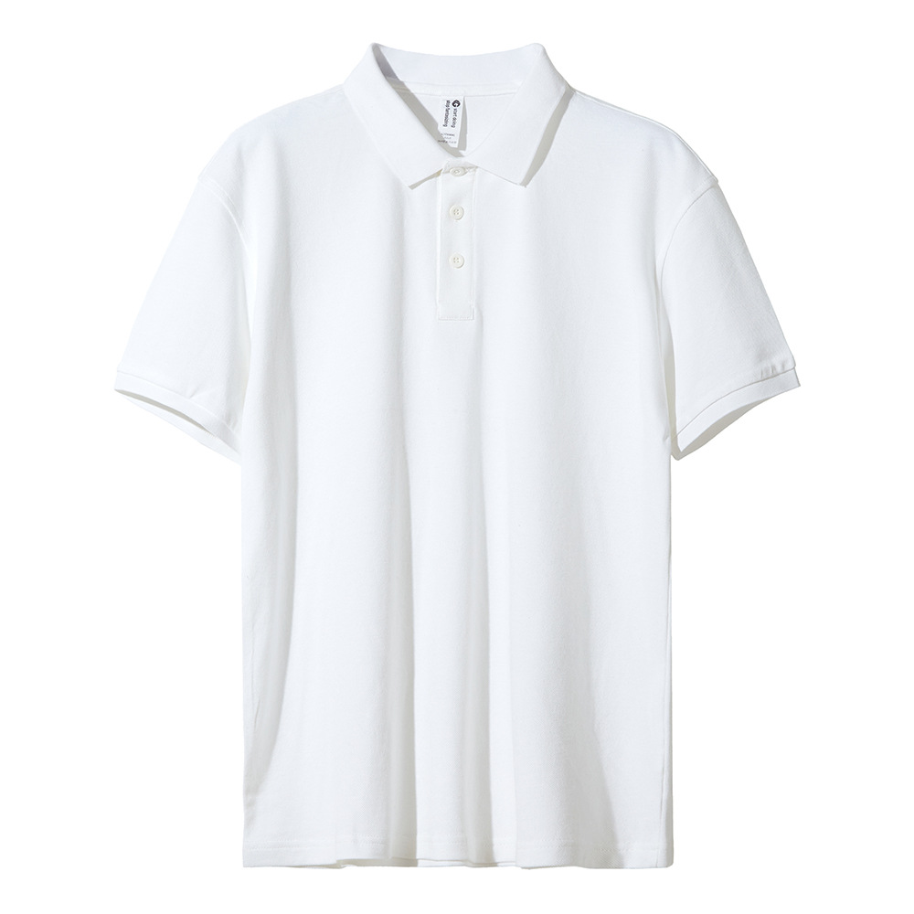 OEM New Summer 220g Combed Cotton Piqué Polo Shirt with Turn-Down Collar, Short Sleeve, Men's Workwear, Custom Logo Printing Suppliers, Factory