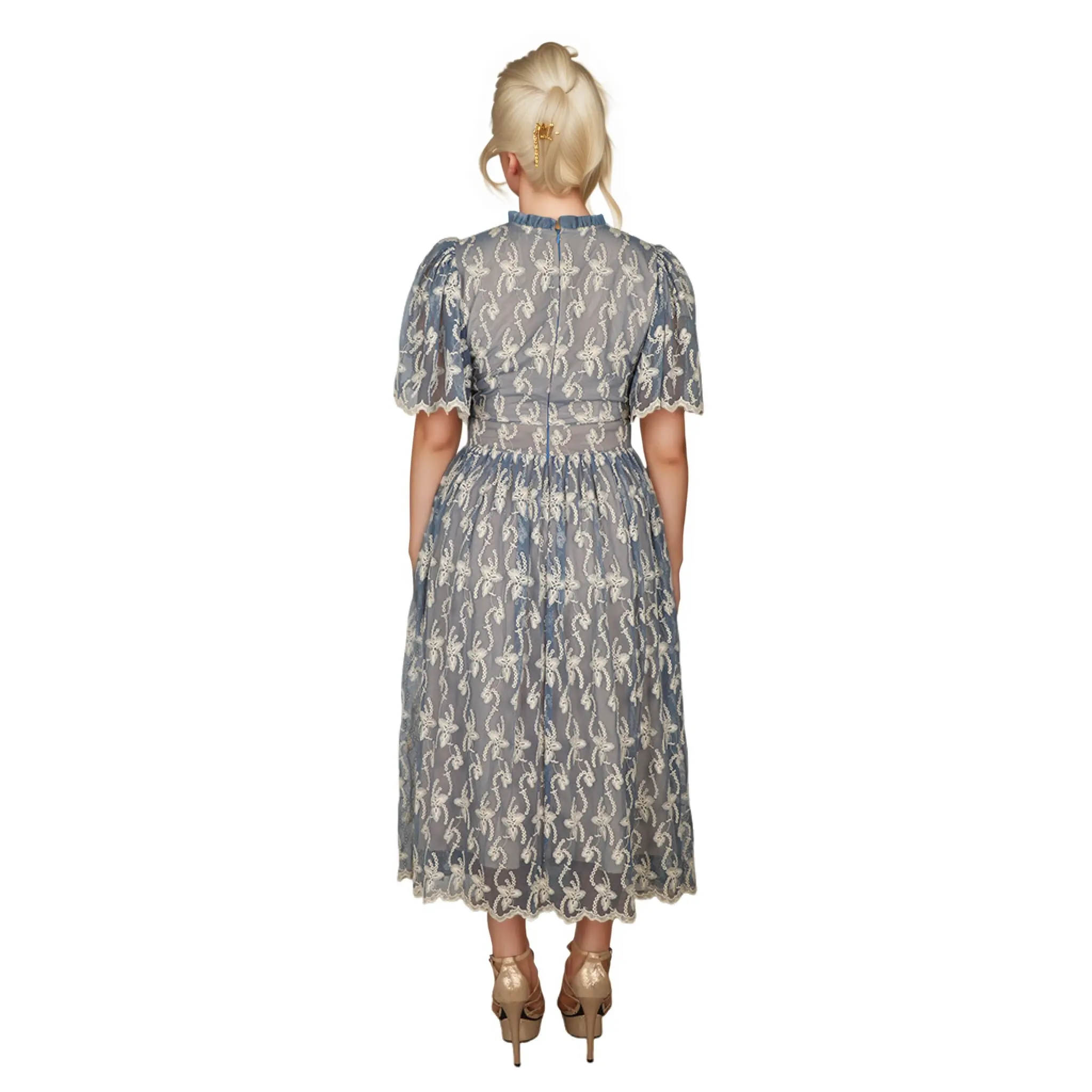 ODM Customized Eco-Friendly Floral Print Dress: Modern Elegance with Conscious Craftsmanship Supplier, Manufacturer