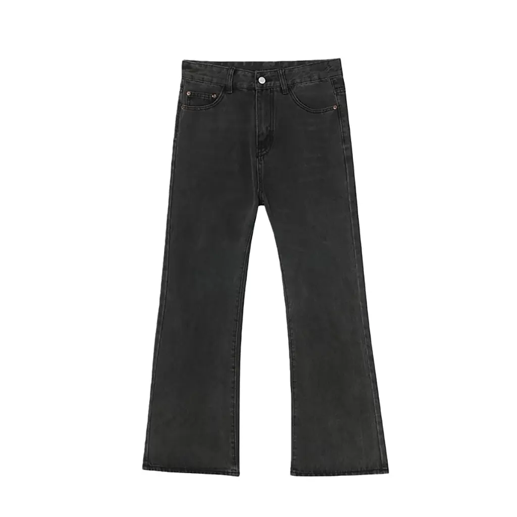 High-Quality Leg-Lengthening Multi-Color Casual Autumn Summer Denim Korean Versatile Slimming Wide-Leg Flared Breathable Washed Straight Manufacturer, Factory