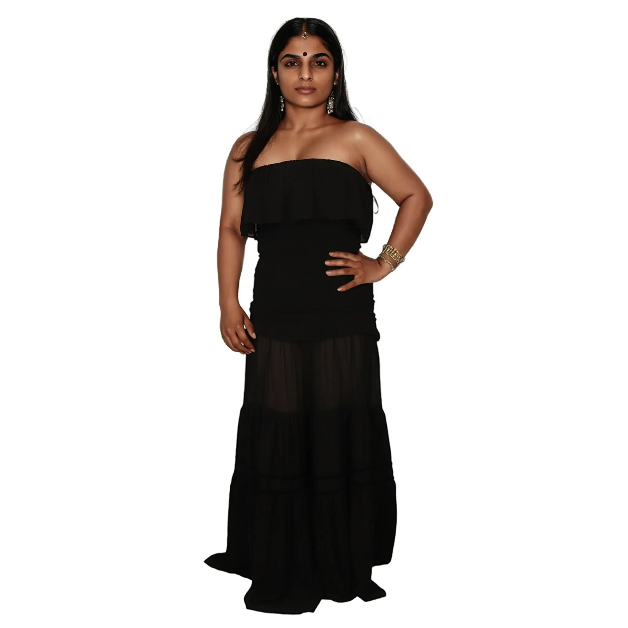 High-Quality Sleeveless Slit Solid Color Floor-Length Off Supplier, Factories