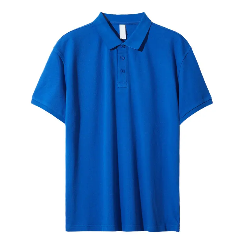 OEM New Summer 220g Combed Cotton Piqué Polo Shirt with Turn-Down Collar, Short Sleeve, Men's Workwear, Custom Logo Printing Suppliers, Factory