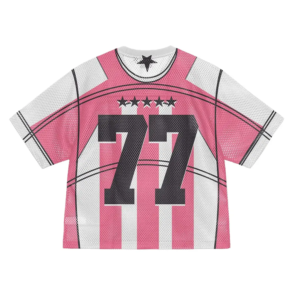 ODM High Quality Short Jerseys Multi-Element European American Cool Street Graffiti Mesh Design Unisex Sports Shirt 100% Polyester Manufacturers, Factory