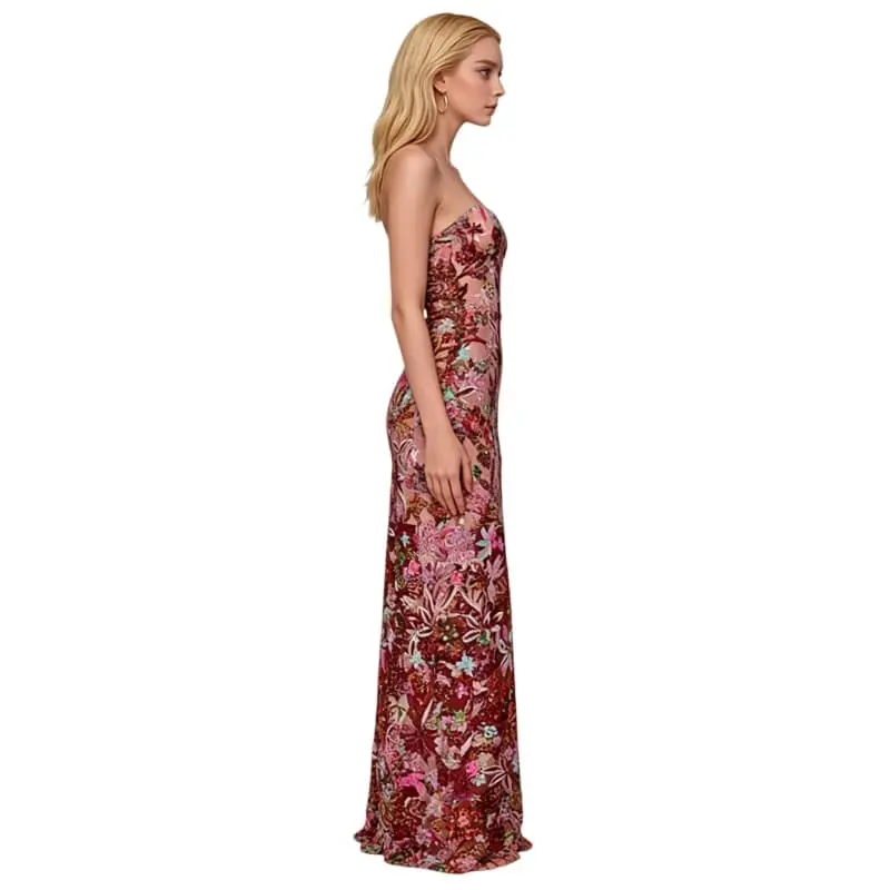 OEM Ladies Casual Summer Dress Natural Waist Front Floor-Length Bodycon Off-the-Shoulder Floral Print Birthday Washable Day Nonwoven Suppliers, Manufacturers