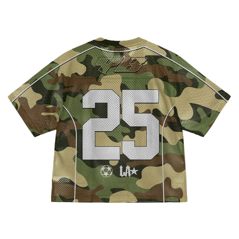 ODM High Quality Short Jerseys Multi-Element European American Cool Street Graffiti Mesh Design Unisex Sports Shirt 100% Polyester Manufacturers, Factory