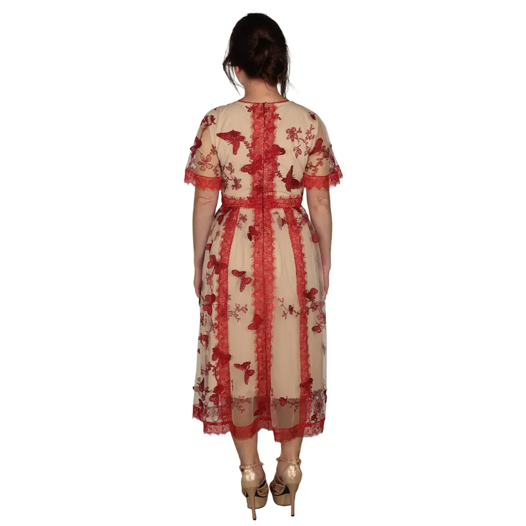 ODM French Vintage Mesh Lace Embroidery Dress: Timeless Charm Meets Sustainable Elegance Factories, Factory