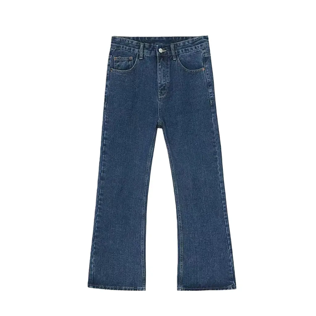 High-Quality Leg-Lengthening Multi-Color Casual Autumn Summer Denim Korean Versatile Slimming Wide-Leg Flared Breathable Washed Straight Manufacturer, Factory