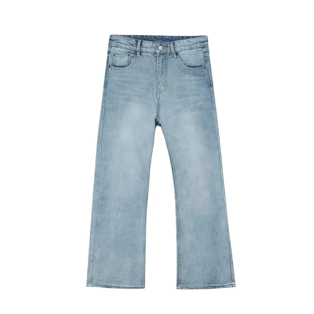 High-Quality Leg-Lengthening Multi-Color Casual Autumn Summer Denim Korean Versatile Slimming Wide-Leg Flared Breathable Washed Straight Manufacturer, Factory