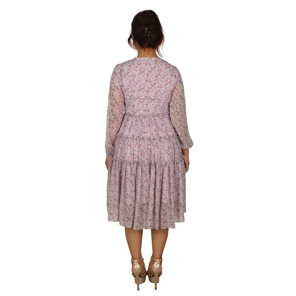 ODM Indian Hand Block Printed Dress for Women Comfortable Daily Wear Floral Print Midi Length Back Logo for Parties Spring Manufacturers, Factory