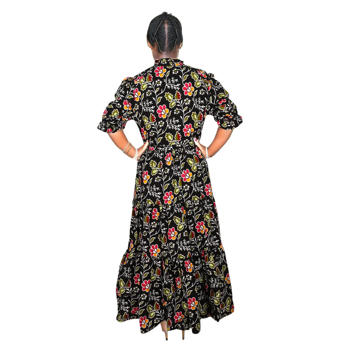 High-Quality Twill Silk Floral Satin Maxi Dress Supplier, Factory
