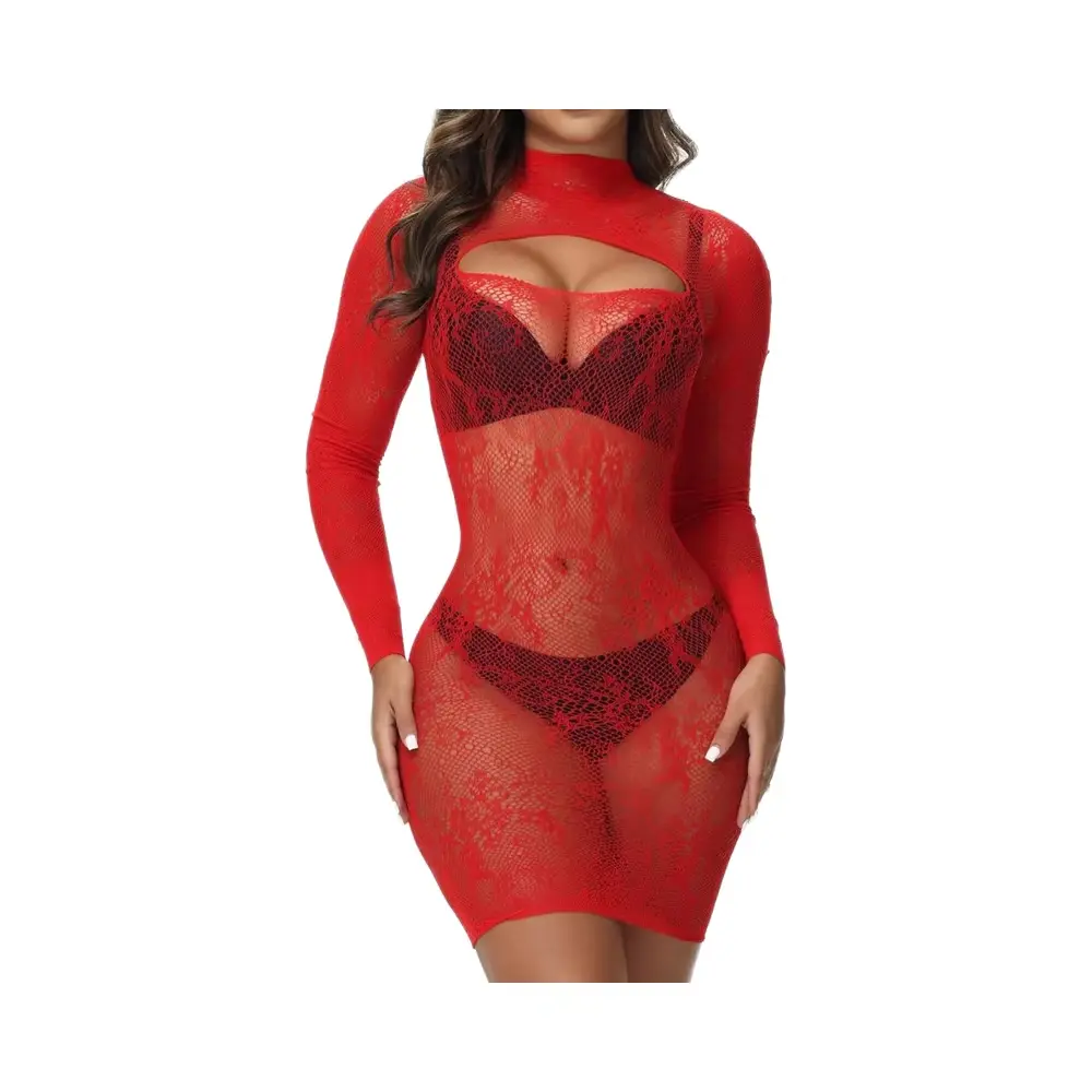 High-Quality Hilergy Sexy Lingerie Dress for Women Fishnet Hollow Bodycon Stretchy ODM Dobby Fabric Nightwear Exotic Beach Cover Suppliers, Supplier
