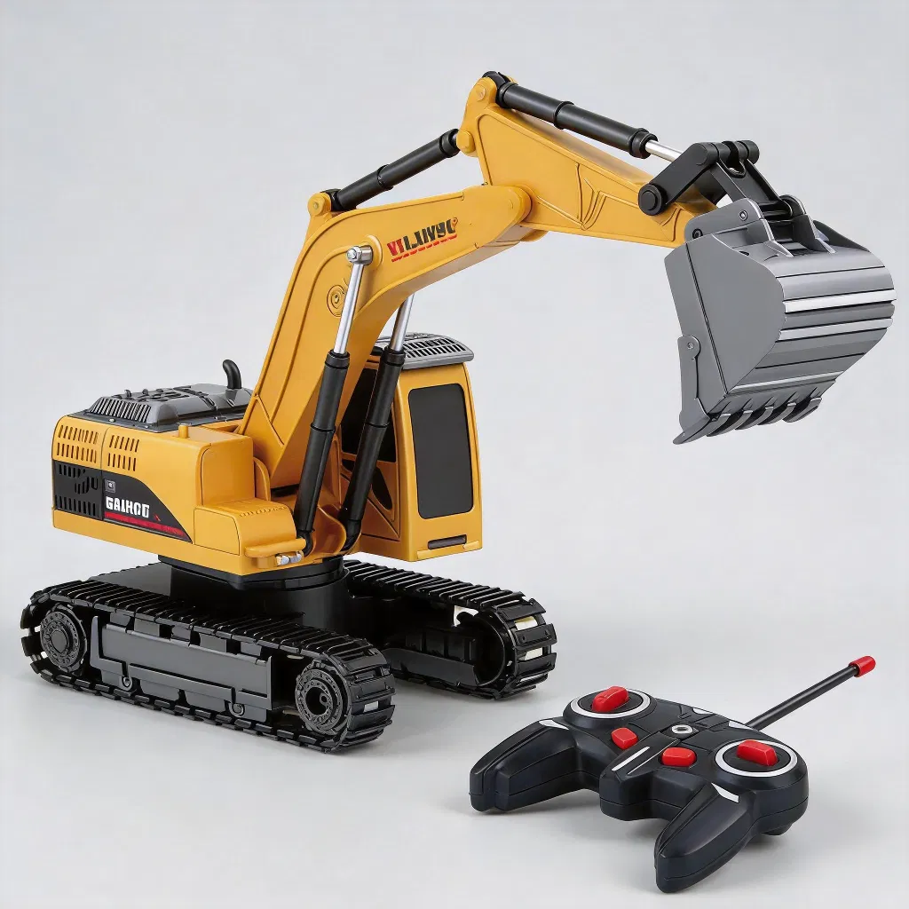 Children Alloy Remote-Controlled Excavator Construction Vehicle Toy