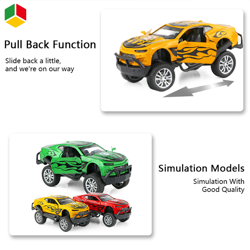 QS Toy Petite Voiture Pull Back Metal Car Toy Set Model Wholesale Cheap 132 Scale Open Door Kinsmart Diecast Toy Car for Sale