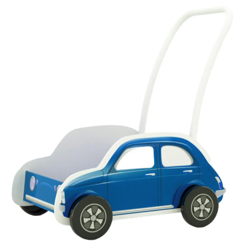 Kids Wooden Toys Classic Wooden Baby Walker with Car Shapes
