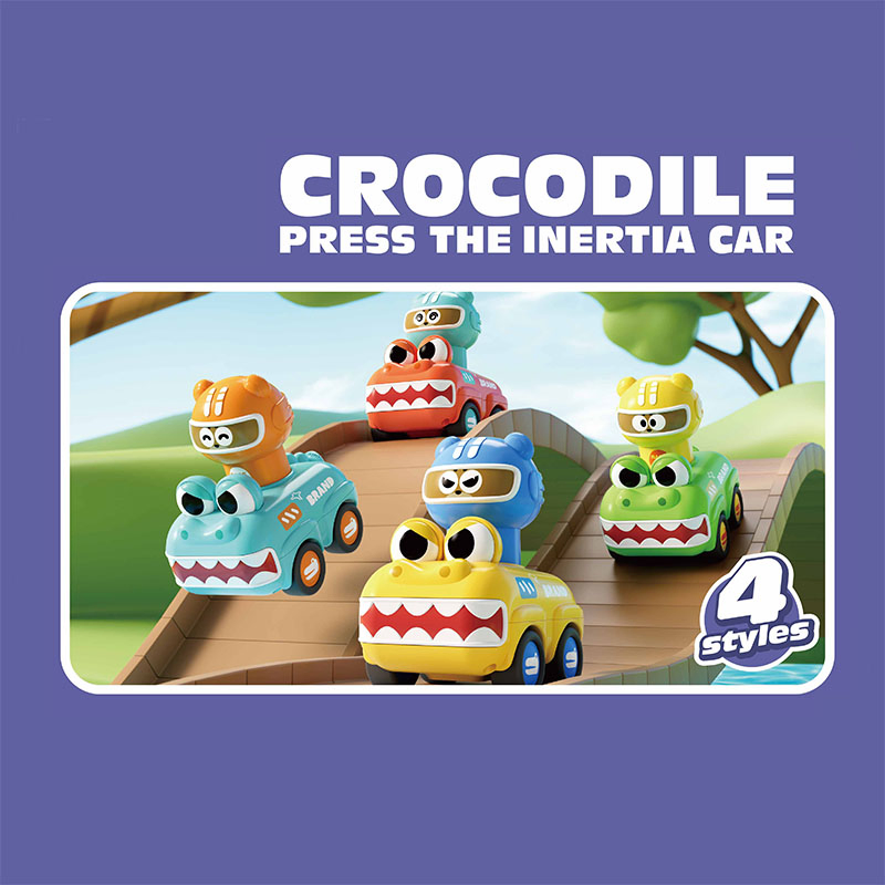 Xinbo Baby Press and Go Dinosaur Car Toy Animal Race Cars Push Go Friction Dino Vehicle Play Toy for Toddlers