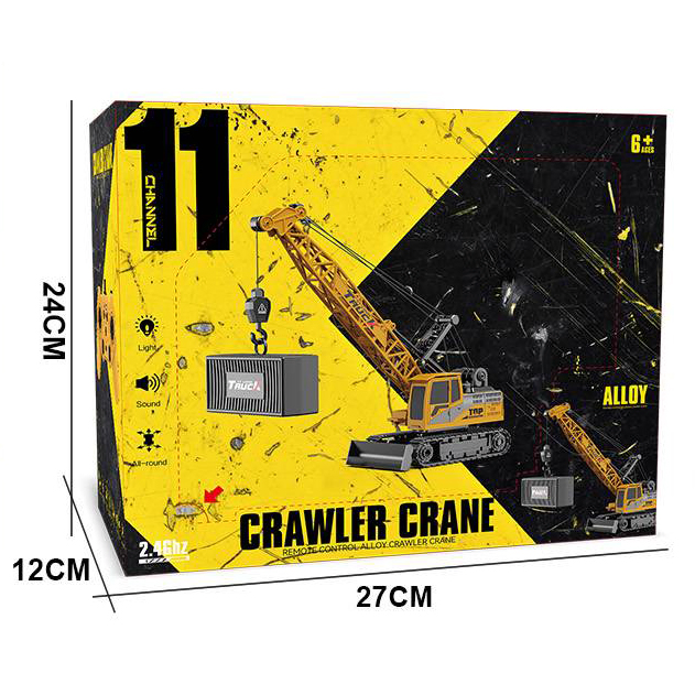 Xinbo 2.4GHz RC Truck Crawler Tower Crane Model Cable Remote Control Excavator Tractor Digging Engineering Toy Construction Vehicle