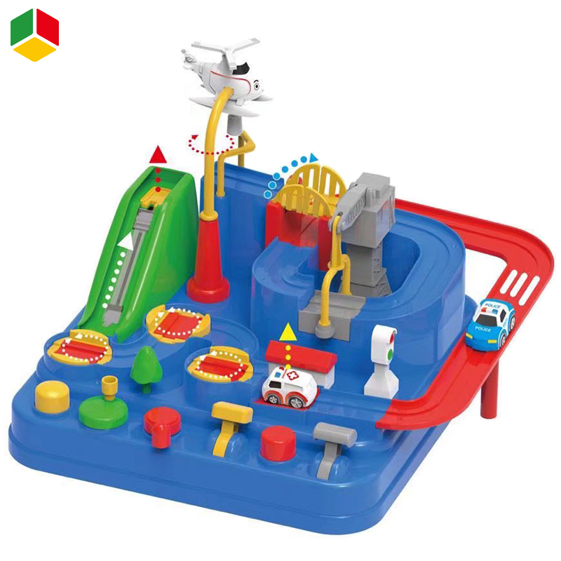 QS Wholesale Early Educational Amazon Hot Sale Toys Racing Track Toy Slot Toys Racing Car Game Adventure Set Toys for Kids Educational