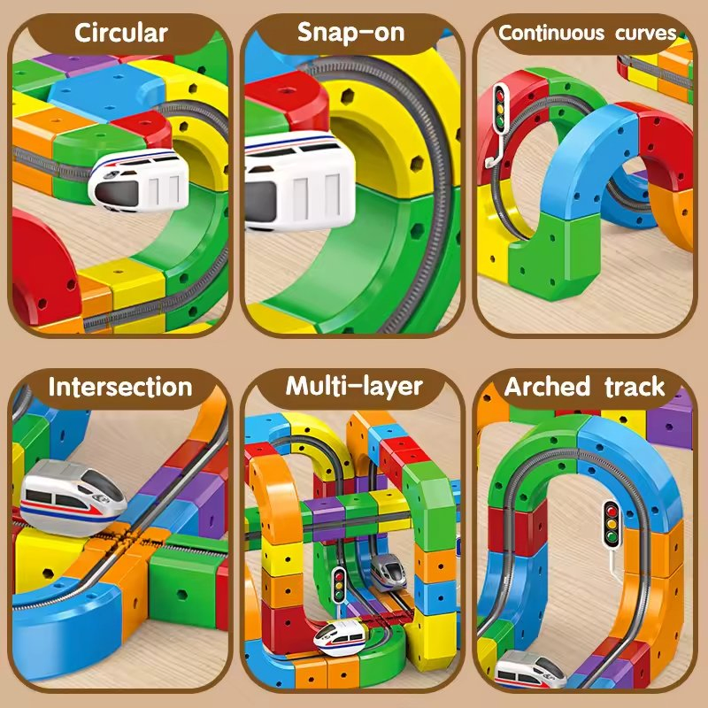 Hot Kids DIY Assembly Magic Track Car Baby Racing Runway Slot Wholesale Stem Educational Electronic Rail Train Toys