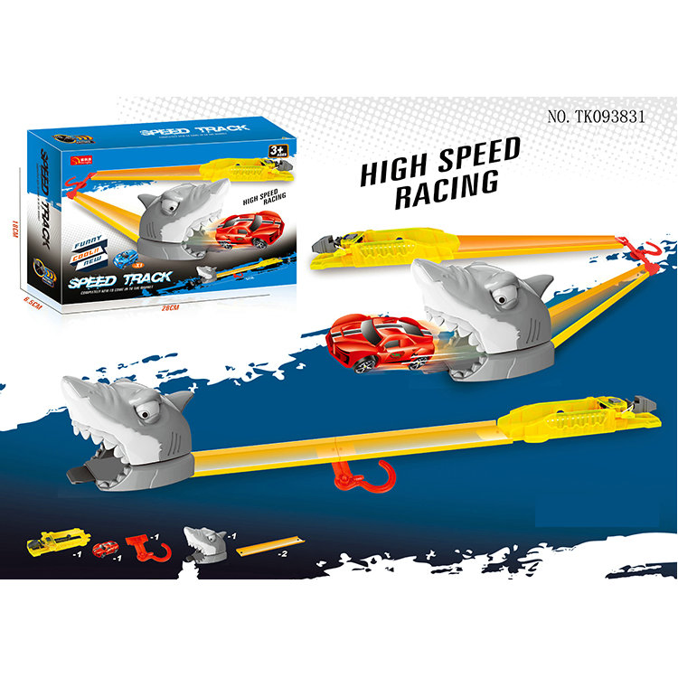Speed Racing Car Stunt Set Night Light Ejection Slot Racing Track Toys