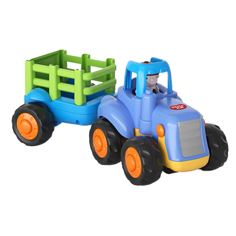 Inertia Cartoon Toy Car for Toddlers Push and Go Vehicle for Kids