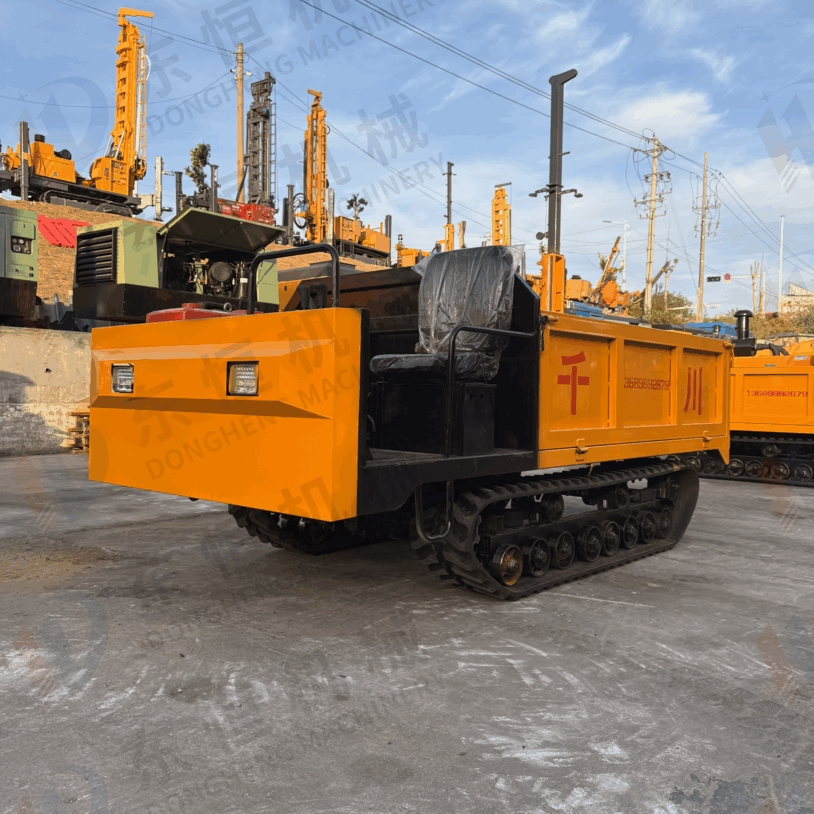 Hot Sale Garden Crawler Dump Truck Agricultural Crawler Dumper Mini Track Crawler Dump with Crane