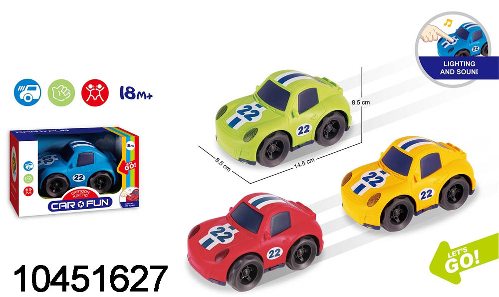 Mini Baby Cartoon Inertia Child Push and Go Vehicle Non-Battery Kids Toys Friction Cars for Preschool Toddler (10445736)
