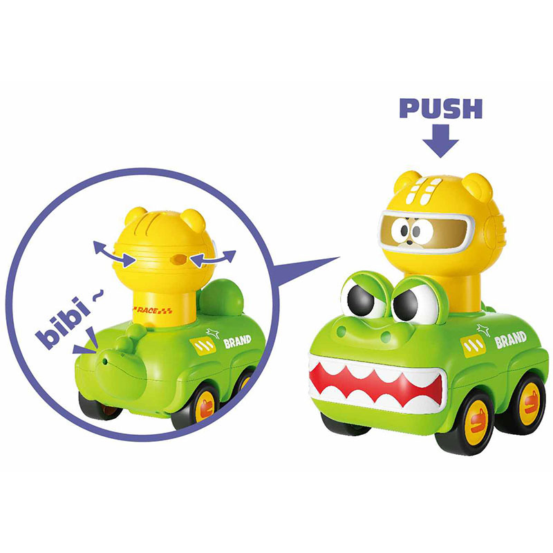 Xinbo Baby Press and Go Dinosaur Car Toy Animal Race Cars Push Go Friction Dino Vehicle Play Toy for Toddlers