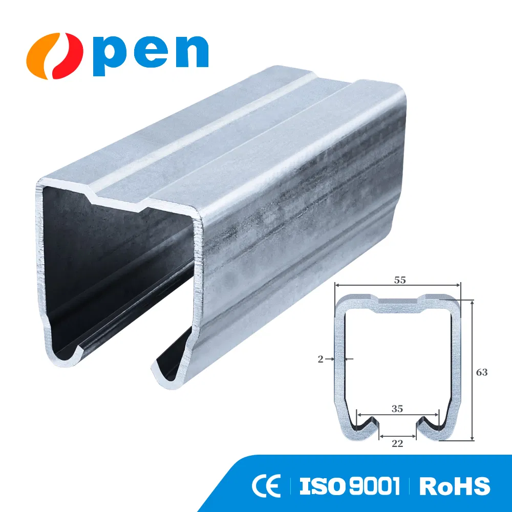 Plain Galvanized Sliding Gate Rail with Wheel System Track