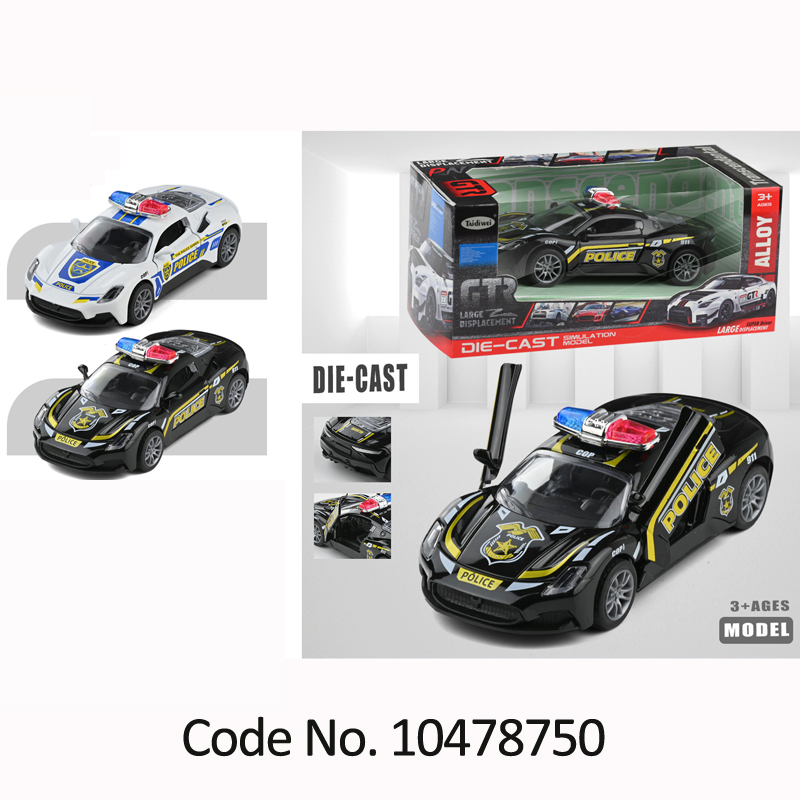 1: 32 Scale Die-Cast Toy Car Metal Model Pull Back Vehicle with Open Doors