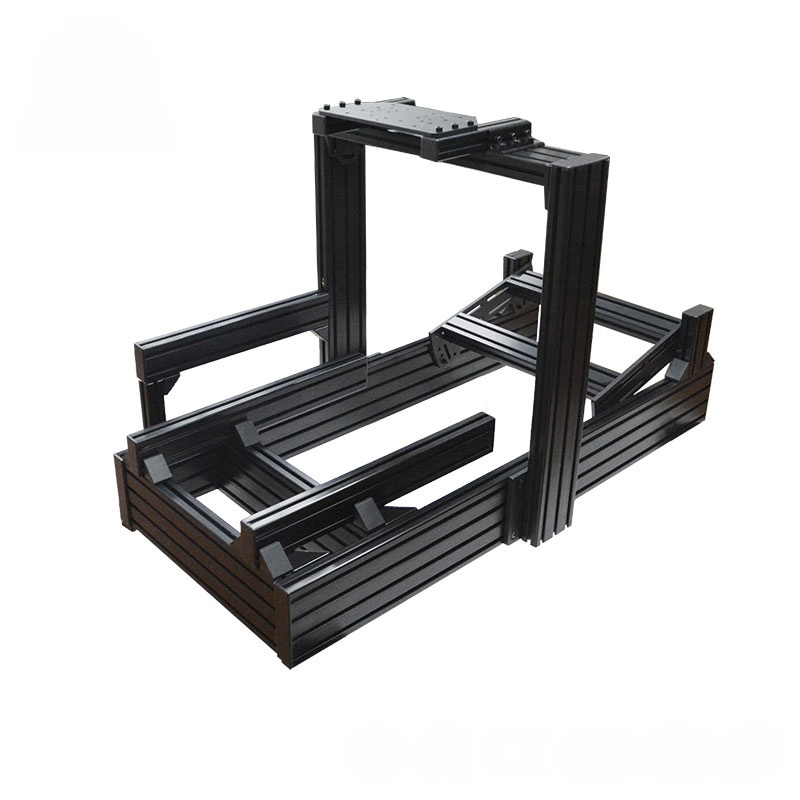 Cheap Price Basic Home SIM Racing Rig DIY 4080 T Slot Black Anodizing Aluminum Extrusion Profile Simple Car Driving Simulation