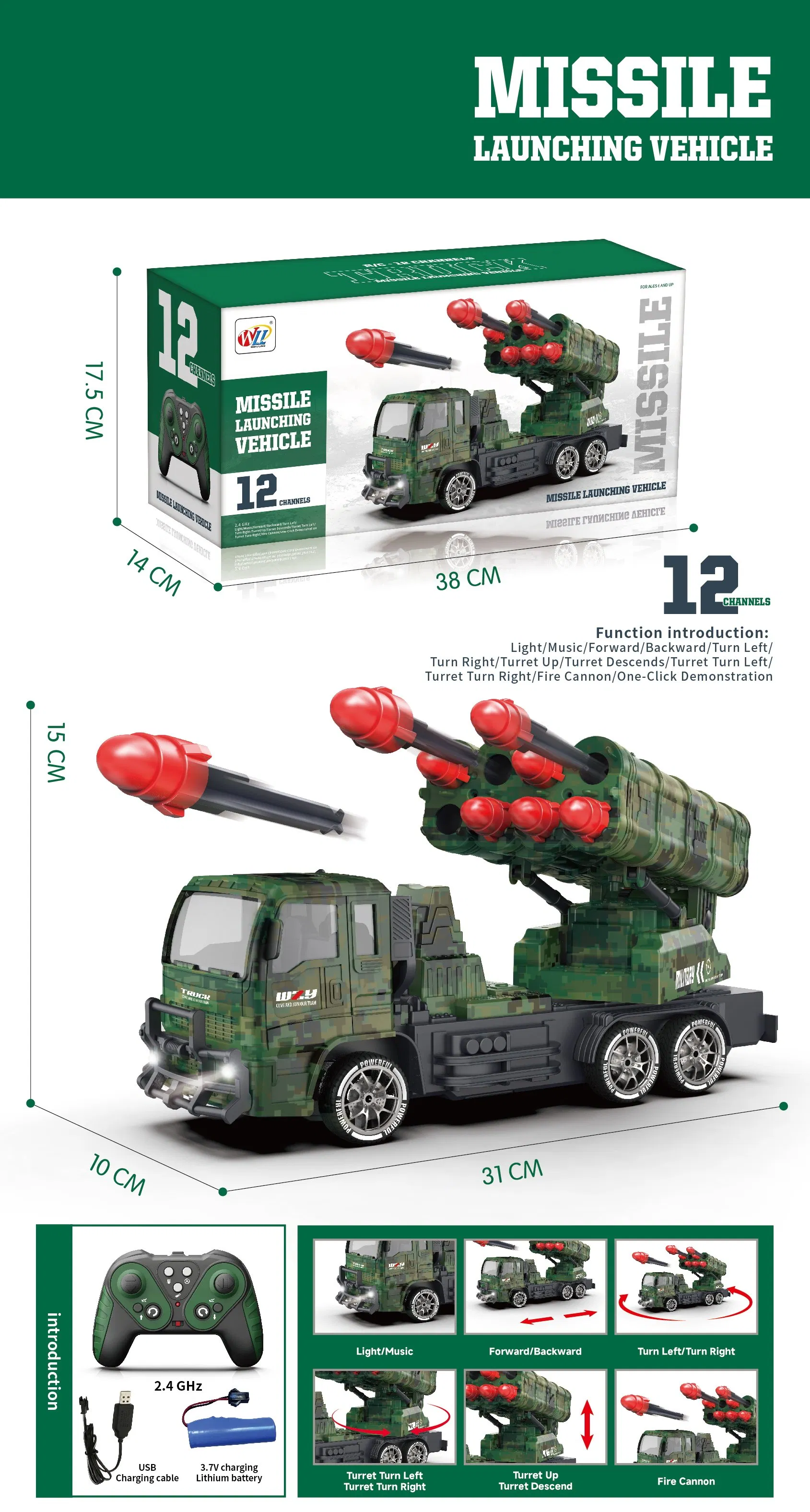 RC Tank Car Toy