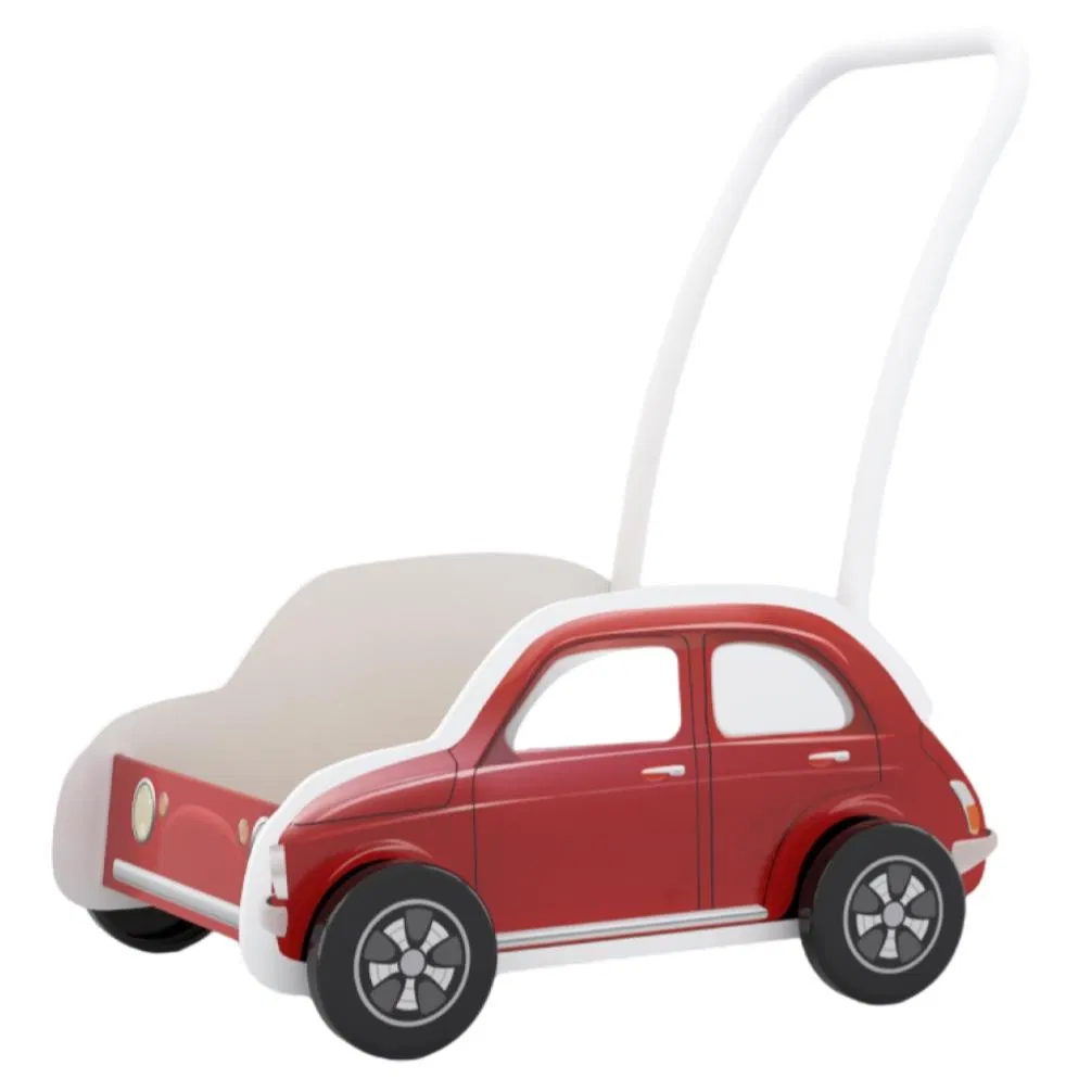 Kids Wooden Toys Classic Wooden Baby Walker with Car Shapes
