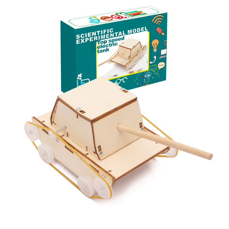 China Manufacturer Toys Stem Education Science Wooden Top Speed Electric Tank Toys for Boys Electric Toy Car for Shopfiy Hot