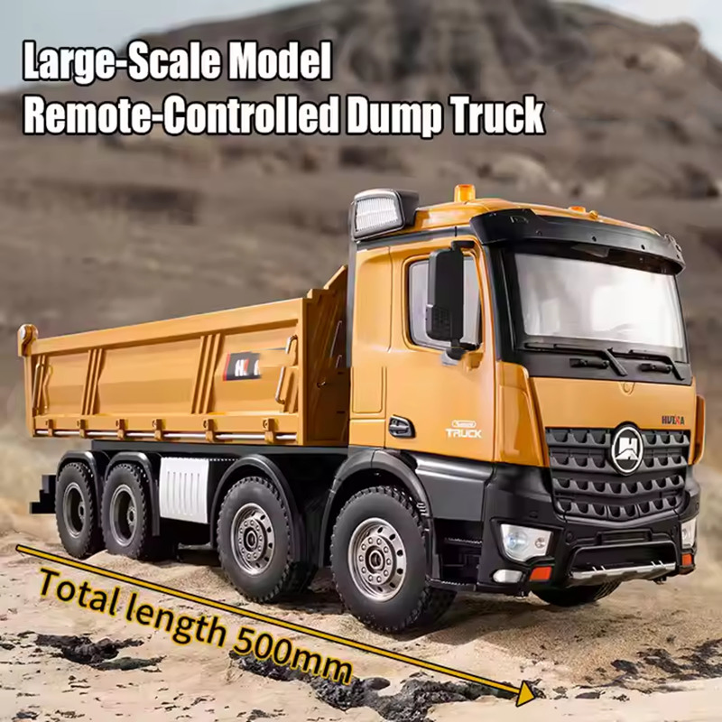 1/14 RC Semi-Alloy Heavy Dump Truck Toys 12CH Dumper Transport Engineering Car Construction Vehicle Toys