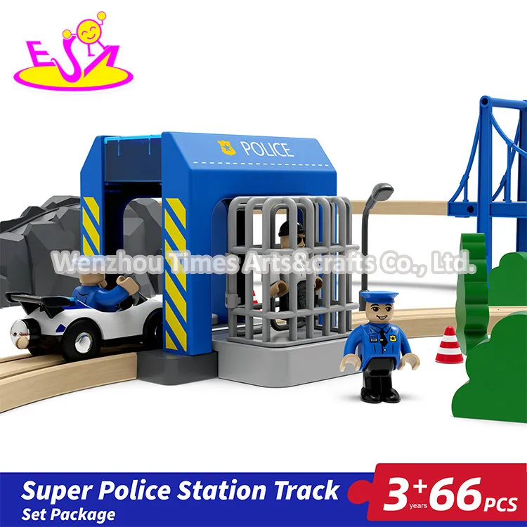 Wooden Toy Train Track Set 6