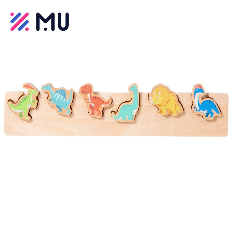 Popular Educational Cognition Matching Dessert Fruit Dinosaur Car Wooden Toys for Kid