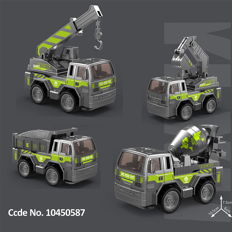 Friction Truck Metal Construction Vehicles Crane Car Kid′ S Toys