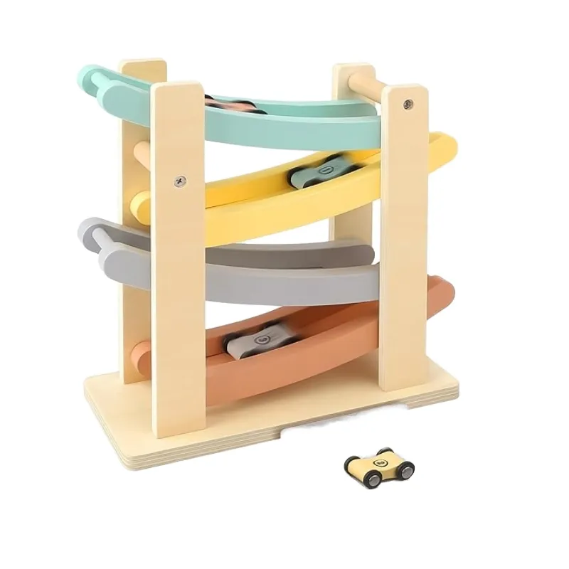 Wooden 4-Level Car Toy Details